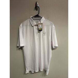 Puma Mens Large White Golf Polo Shirt Performance Stretch NWT SP